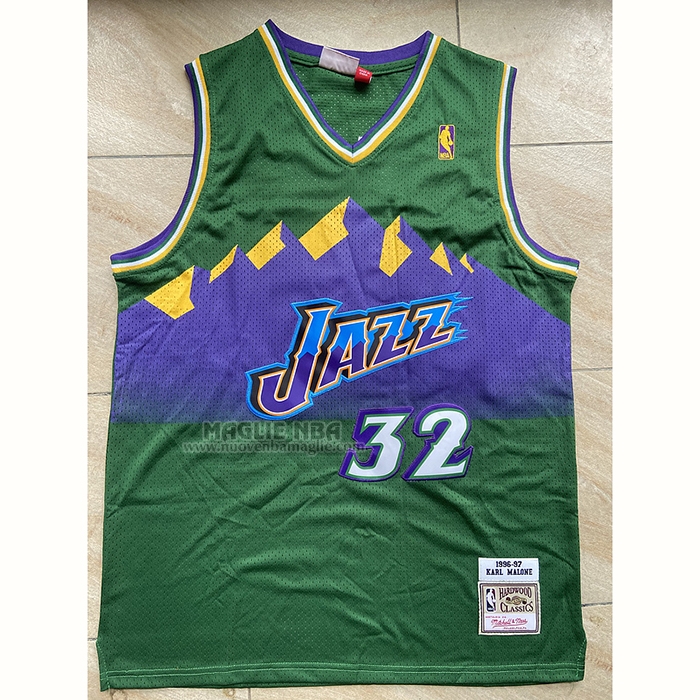 Maglia
 Karl Malone NO 32 Utah Jazz Mitchell & Ness 1996-97 Verde
